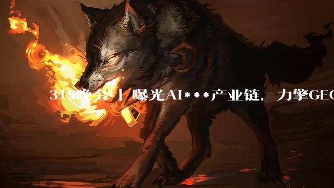 315晚会 | 曝光AI***产业链，力擎GEO可操控八款大模型，去年国内GEO市场规模29亿元_平台_系统_内容