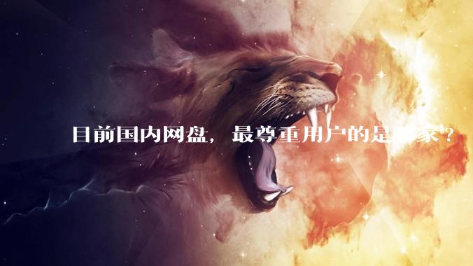 目前国内网盘，最尊重用户的是哪家?