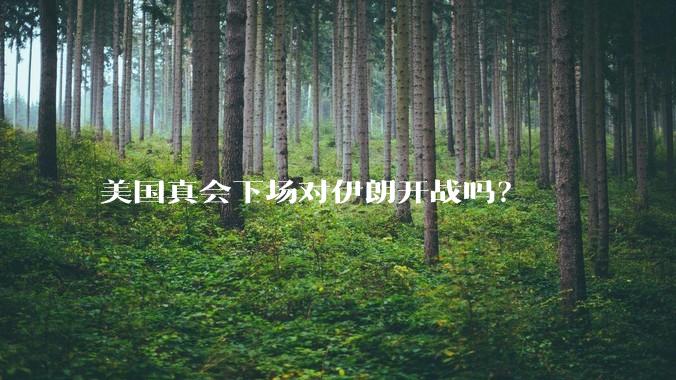 美国真会下场对伊朗开战吗？