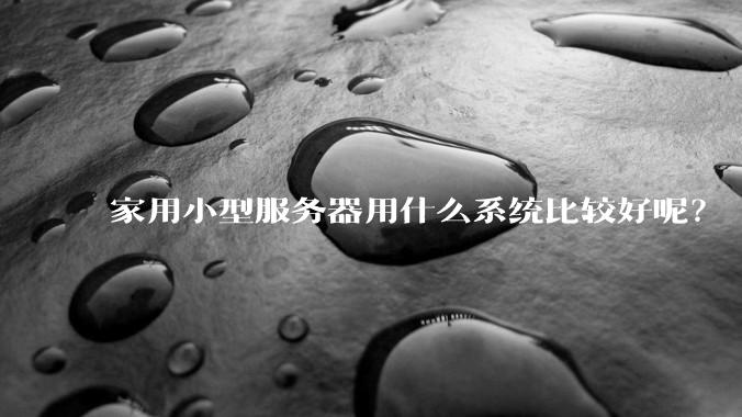 家用小型服务器用什么系统比较好呢？