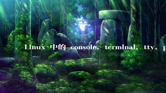 Linux 中的 console、terminal、tty、pty、pts 有哪些区别？