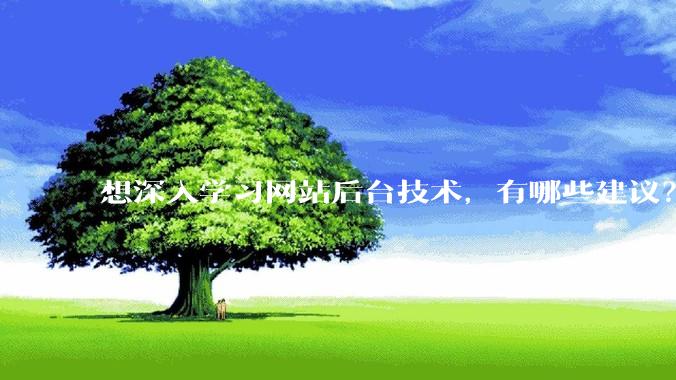想深入学习网站后台技术，有哪些建议？